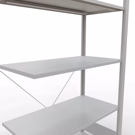 Figure n° 13 de l'article étagère complémentaire, étagère à étagères, système enfichable MULTIplus85, 2000 x 1000 x 500 mm, 5 étagères, traverse, RAL 7035 gris clair du groupe de produits système enfichable de la marque Schulte Lagertechnik
