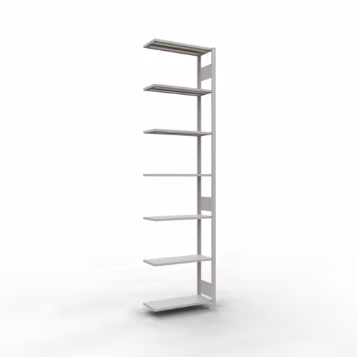 Rayonnage supplémentaire, étagère, système enfichable MULTIplus150, 3000 x 750 x 300 mm (HxLxP), 7 étagères, barres de longueur, RAL 7035 gris clair de Schulte Lagertechnik Étagère supplémentaire, étagère, système enfichable MULTIplus150, 3000 x 750 x 300 mm (HxLxP), 7 étagères, barre de longueur, RAL 7035 gris clair, étagère supplémentaire, réf. 32637-75-LR