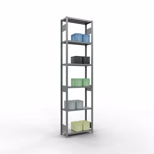 Scaffale base, scaffale, sistema a innesto MULTIplus250, 3000 x 750 x 300 mm (AxLxP), 7 ripiani, barre longitudinali, zincato di Schulte Lagertechnik con l'articolo n. 12932-75-LR