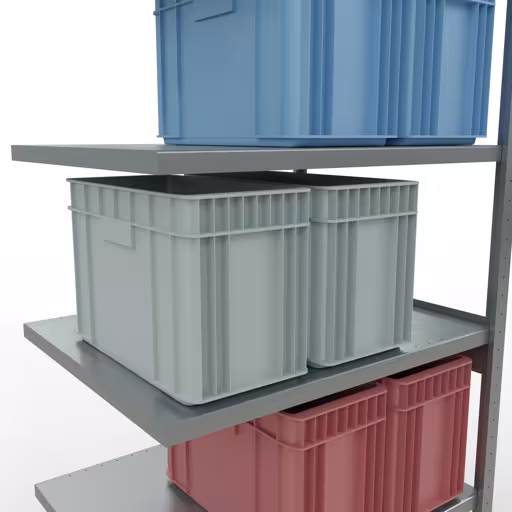 Figure n° 9 de l'article Rayonnage complémentaire, rayonnage à étagères, système enfichable MULTIplus330, 2500 x 1000 x 800 mm, 6 étagères, galvanisé du groupe de produits système enfichable de Schulte Lagertechnik
