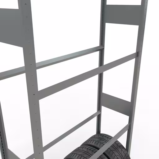 Image du produit n° 12 de l'article Etagère de base, étagère pour roues/pneus, 4500 x 1150 x 400 mm, galvanisée, 6 niveaux de rangement avec charge de compartiment de 150 kg par niveau Figure n° 12 de l'article Rayonnage de base, rayonnage pour roues/pneus, 4500 x 1150 x 400 mm, galvanisé, 6 niveaux de stockage avec une charge de compartiment de 150 kg par niveau du groupe de produits des rayonnages à étagères de Schulte Lagertechnik