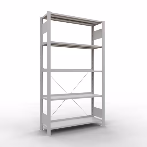 Figura n. 16 dell'articolo scaffale base, scaffale per ufficio, sistema a innesto MULTIplus85, 1800 x 1000 x 300 mm, 5 ripiani, , , grigio chiaro del gruppo di prodotti scaffali per ufficio della marca Schulte Lagertechnik