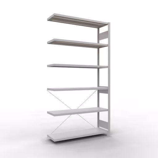 Étagère supplémentaire système enfichable 2500x1300x400 mm, type 250 kg, gris clair de Schulte Lagertechnik Étagère supplémentaire système enfichable 2500x1300x400 mm, type 250 kg, gris clair, étagère supplémentaire, réf. 32846-130