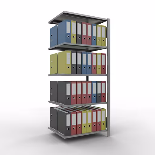 Figure n° 8 de l'article étagère complémentaire, étagère de bureau, système enfichable MULTIplus150, 1800 x 750 x 600 mm, 5 étagères, galvanisée, avec butée centrale de la gamme d'étagères de bureau de Schulte Lagertechnik