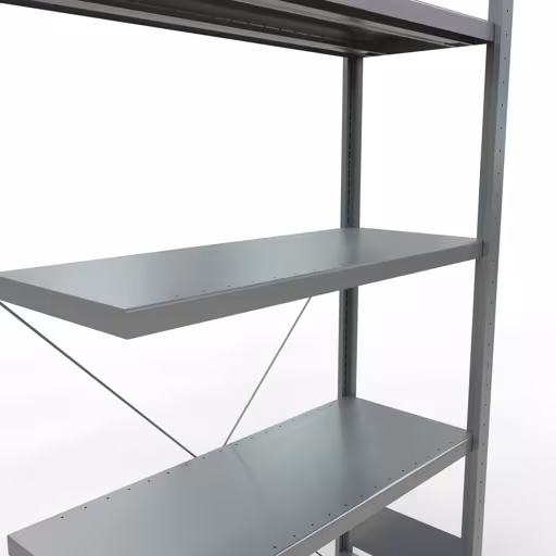 Scaffali aggiuntivi, scaffali, sistema a innesto MULTIplus250, 2000 x 1000 x 400 mm (AxLxP), 5 ripiani, traversa, zincato di Schulte Lagertechnik con l'articolo n. 12945