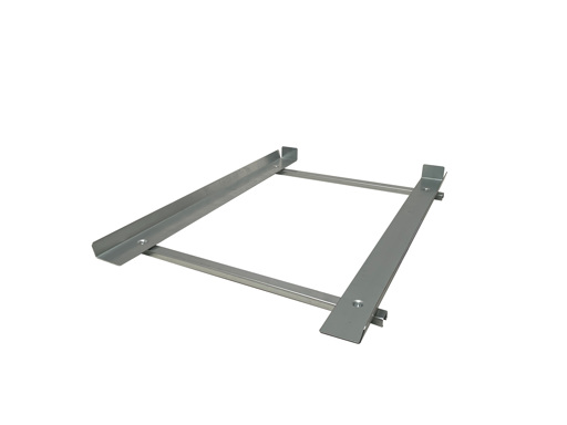 Set di supporti per contenitori per scaffalature portapallet, profondità binario 50 mm, 1200 x 800 mm (L x P), zincato di Schulte Lagertechnik della categoria scaffalature portapallet