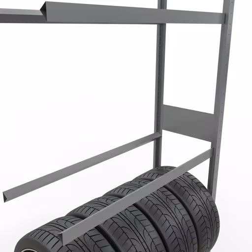 Rayonnage supplémentaire, rayonnage à roues/pneus, 3500 x 1050 x 400 mm, galvanisé, 5 niveaux de stockage de Schulte Lagertechnik de la catégorie Rayonnage à étagères