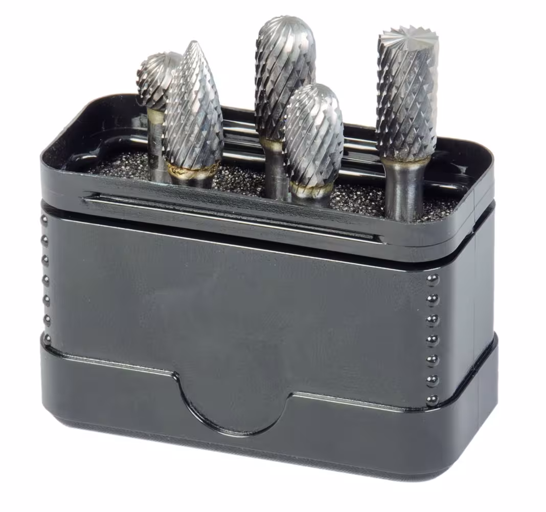 HM sbava 5 pezzi. Versione HD forma B, C, D, E, G testa 9,6 mm, punta, articolo n. 70291
