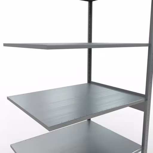 Scaffali aggiuntivi, scaffali, sistema a innesto MULTIplus150, 2500 x 1000 x 800 mm (AxLxP), 6 ripiani, barre longitudinali, zincato di Schulte Lagertechnik della categoria Sistemi a innesto