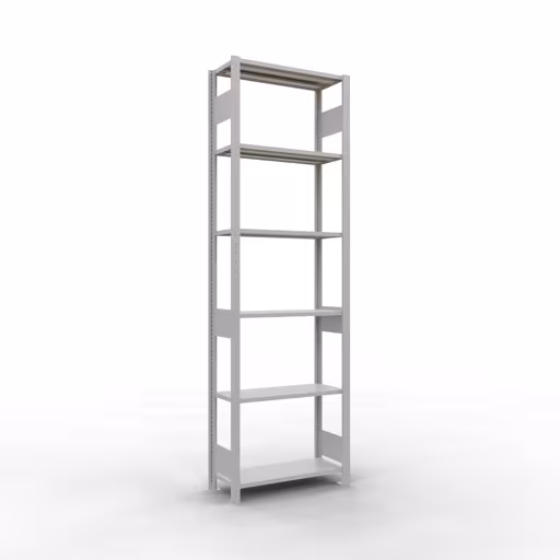 Immagine aggiuntiva dell'articolo Scaffale base, scaffale, sistema a innesto MULTIplus150, 2500 x 750 x 300 mm (AxLxP), 6 ripiani, barra longitudinale, RAL 7035 grigio chiaro da scaffale base