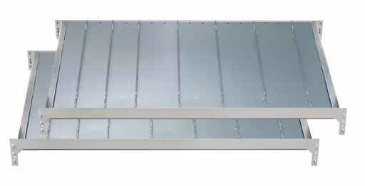 Une autre vue de l'article niveau supplémentaire 1300x2x600 mm, type 150 avec 14 séparateurs et 4 guides latéraux de la catégorie étagères