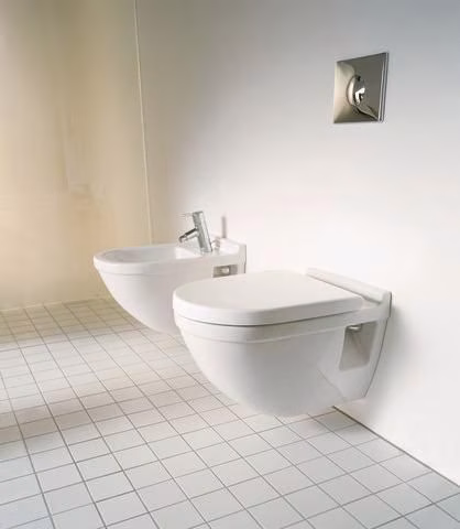WC mural Duravit Starck 3 540 mm chasse d'eau basse, blanc