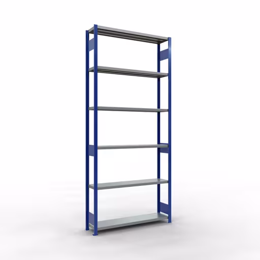 Figure n° 15 de l'article étagère de base, système d'étagères enfichables MULTIplus250, 3000 x 1300 x 300 mm, 7 étagères, RAL 5010 bleu gentiane/galvanisé du groupe de produits système enfichable de Schulte Lagertechnik