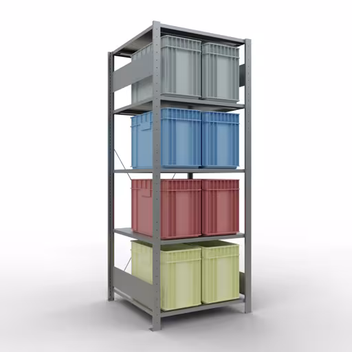 Image supplémentaire de l'article Étagère de base, étagère, système enfichable MULTIplus150, 2000 x 750 x 800 mm, 5 étagères, galvanisé à partir de l'étagère de base
