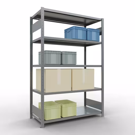 Figure n° 10 de l'article étagère de base, étagère, système enfichable MULTIplus250, 2000 x 1300 x 600 mm, 5 étagères, galvanisé du groupe de produits système enfichable de Schulte Lagertechnik