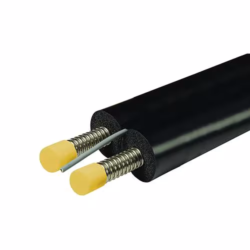 Tubo corrugato solare in acciaio inossidabile, tubo corrugato doppio, 2in2, con isolamento, cavo del sensore e set di viti 4 x 4 x 4, DN16 - DN20, 15 m, 20 m e 25 m, tubi corrugati in acciaio inossidabile, articolo n. 235877