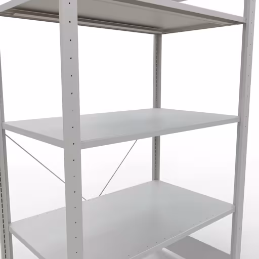 Étagère de base, étagère, système enfichable MULTIplus85, 2000 x 1000 x 600 mm, 5 étagères, traverse, gris clair RAL 7035 de Schulte Lagertechnik de la catégorie système enfichable