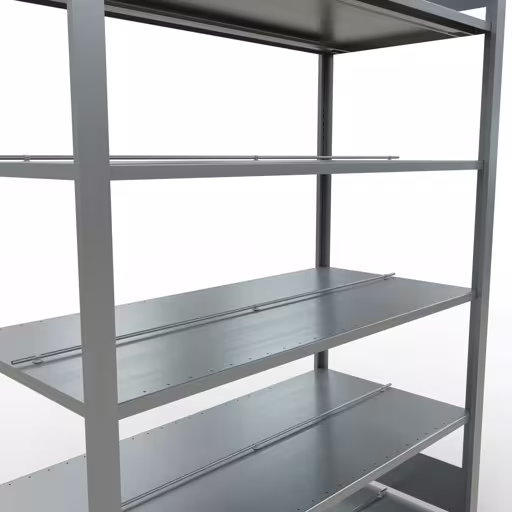Grundregal, Büro-Fachbodenregal Stecksystem MULTIplus150, 2000 x 1300 x 600 mm (HxBxT), 6 Fachböden, Längenriegel, verzinkt, mit Mittelanschlag aus der Kategorie Stecksystem mit der GTIN 4004514220097 Grundregal, Büro-Fachbodenregal Stecksystem MULTIplus150, 2000 x 1300 x 600 mm (HxBxT), 6 Fachböden, Längenriegel, verzinkt, mit Mittelanschlag von der Marke Schulte Lagertechnik aus der Produktreihe Büroregale