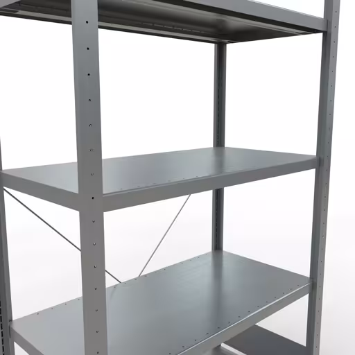 Figura n. 13 dell'articolo scaffale base, sistema a innesto per scaffale MULTIplus330, 2000 x 1000 x 500 mm (AxLxP), 5 ripiani, traversa, zincato del gruppo di prodotti sistema a innesto della marca Schulte Lagertechnik