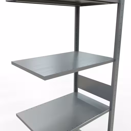Anbauregal, Fachbodenregal Stecksystem MULTIplus150, 3000 x 750 x 500 mm (HxBxT), 7 Fachböden, Längenriegel, verzinkt mit der GTIN 4004514280787 Anbauregal, Fachbodenregal Stecksystem MULTIplus150, 3000 x 750 x 500 mm (HxBxT), 7 Fachböden, Längenriegel, verzinkt von Schulte Lagertechnik mit der Artikelnr. 12757-75-LR