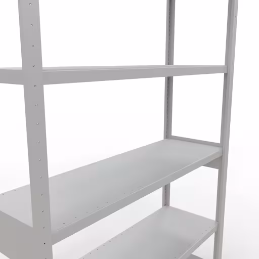 Étagère de base, étagère, système enfichable MULTIplus250, 2500 x 1300 x 400 mm, 6 étagères, gris clair RAL 7035 de Schulte Lagertechnik avec le réf. 32841-130-LR