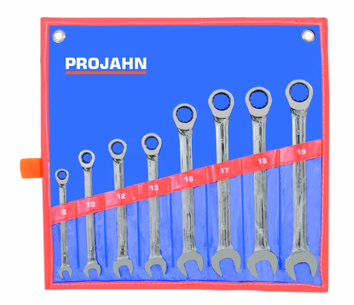 Set chiavi GearTech borsa arrotolata 8 pezzi 8 - 10 - 12 - 13 - 16 - 17 - 18 - 19 mm di PROJAHN con l'articolo n. 3499
