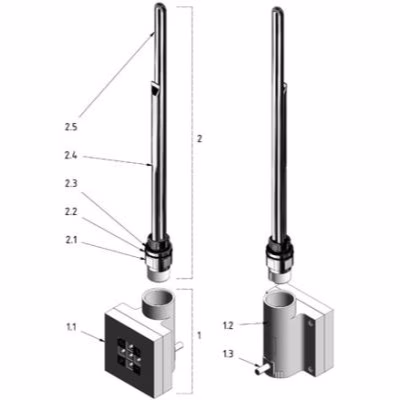 Heizstab für Regler der KTX Serie, 800 Watt
