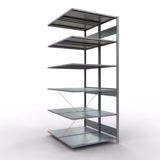 Figura n. 16 dell'articolo scaffale aggiuntivo, scaffale doppio, sistema a innesto per scaffali MULTIplus150, 2500 x 1000 x (2x600) mm (AxLxP), 2x6 ripiani, traversa, zincato dal gruppo di prodotti Scaffali della marca Schulte Lagertechnik