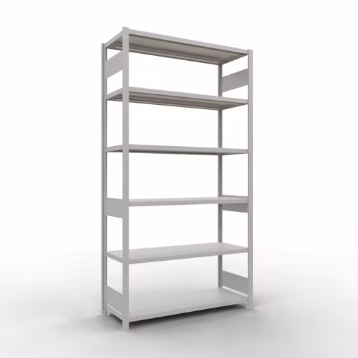 Figure n° 15 de l'article étagère de base, étagère, système enfichable MULTIplus250, 2500 x 1300 x 500 mm, 6 étagères, RAL 7035 gris clair du groupe de produits système enfichable de Schulte Lagertechnik