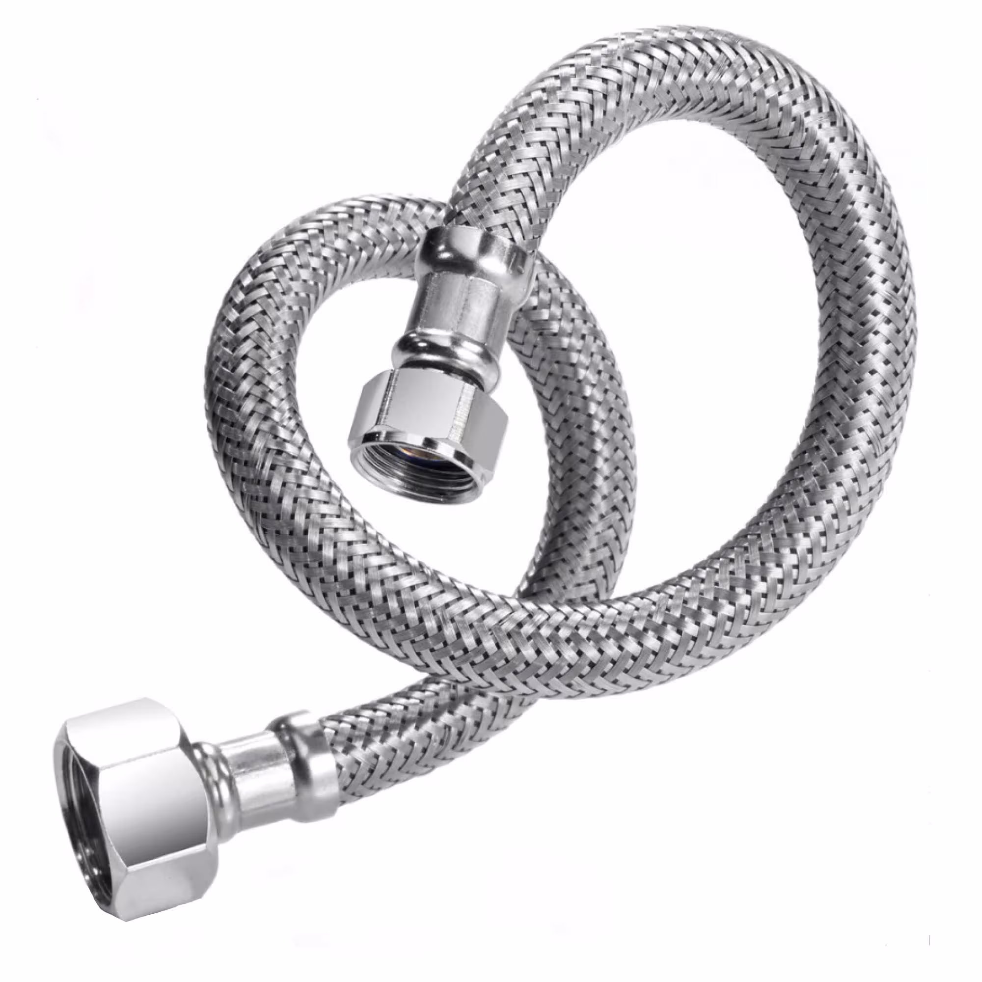 Tuyaux flexibles DN8 3/8" FI à 1/2" FI, tuyaux blindés, réf. 202184