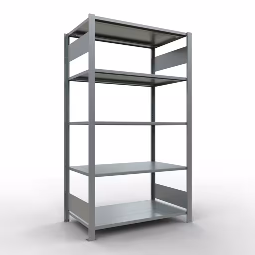 Figure n° 11 de l'article étagère de base, étagère de bureau, système enfichable MULTIplus150, 1800 x 1000 x 600 mm, 5 étagères, galvanisées, de la gamme d'étagères de bureau de Schulte Lagertechnik
