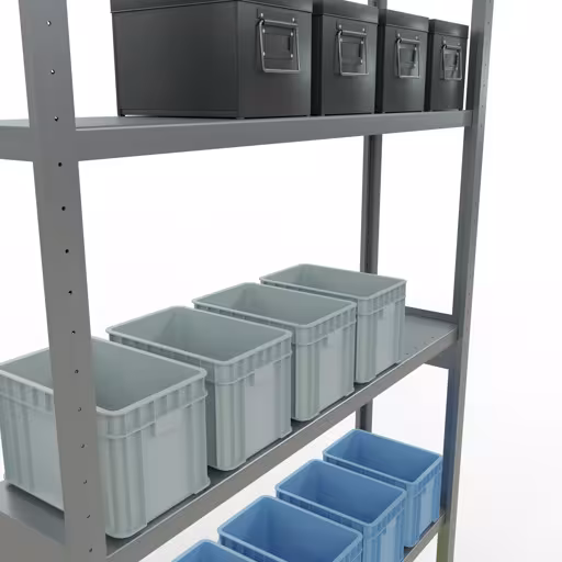 Figure n° 15 de l'article étagère de base, système d'étagères enfichables MULTIplus250, 3000 x 1300 x 300 mm, 7 étagères, galvanisées du groupe de produits système enfichable de Schulte Lagertechnik