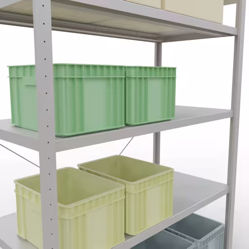 Immagine aggiuntiva dell'articolo sistema a innesto ripiano base 2000x1300x600 mm, tipo 250 kg, grigio chiaro da ripiano base
