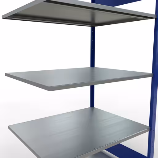 Immagine aggiuntiva dell'articolo Ripiano aggiuntivo, scaffale MULTIplus150 sistema a innesto, 2000 x 1000 x 800 mm (AxLxP), 5 ripiani, barra longitudinale, RAL 5010 blu genziana/zincato da ripiano aggiuntivo