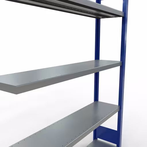 Immagine del prodotto n. 12 dell'articolo Scaffale aggiuntivo, scaffale, sistema a innesto MULTIplus250, 2000 x 1300 x 300 mm (AxLxP), 5 ripiani, barre longitudinali, RAL 5010 blu genziana/zincato Figura n. 12 dell'articolo scaffale aggiuntivo, scaffale, sistema a innesto MULTIplus250, 2000 x 1300 x 300 mm (AxLxP), 5 ripiani, barre longitudinali, RAL 5010 blu genziana/zincato del gruppo di prodotti sistema a innesto della marca Schulte Lagertechnik