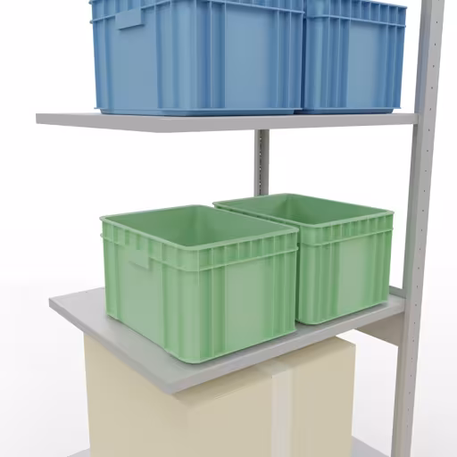 Rayonnage complémentaire, rayonnage, système enfichable MULTIplus150, 2500 x 750 x 600 mm (HxLxP), 6 tablettes, barres de longueur, RAL 7035 gris clair avec le numéro d'article 110001. 32666-75-LR Rayonnage supplémentaire, étagère, système enfichable MULTIplus150, 2500 x 750 x 600 mm, 6 étagères, gris clair RAL 7035 de Schulte Lagertechnik de la catégorie des systèmes enfichables