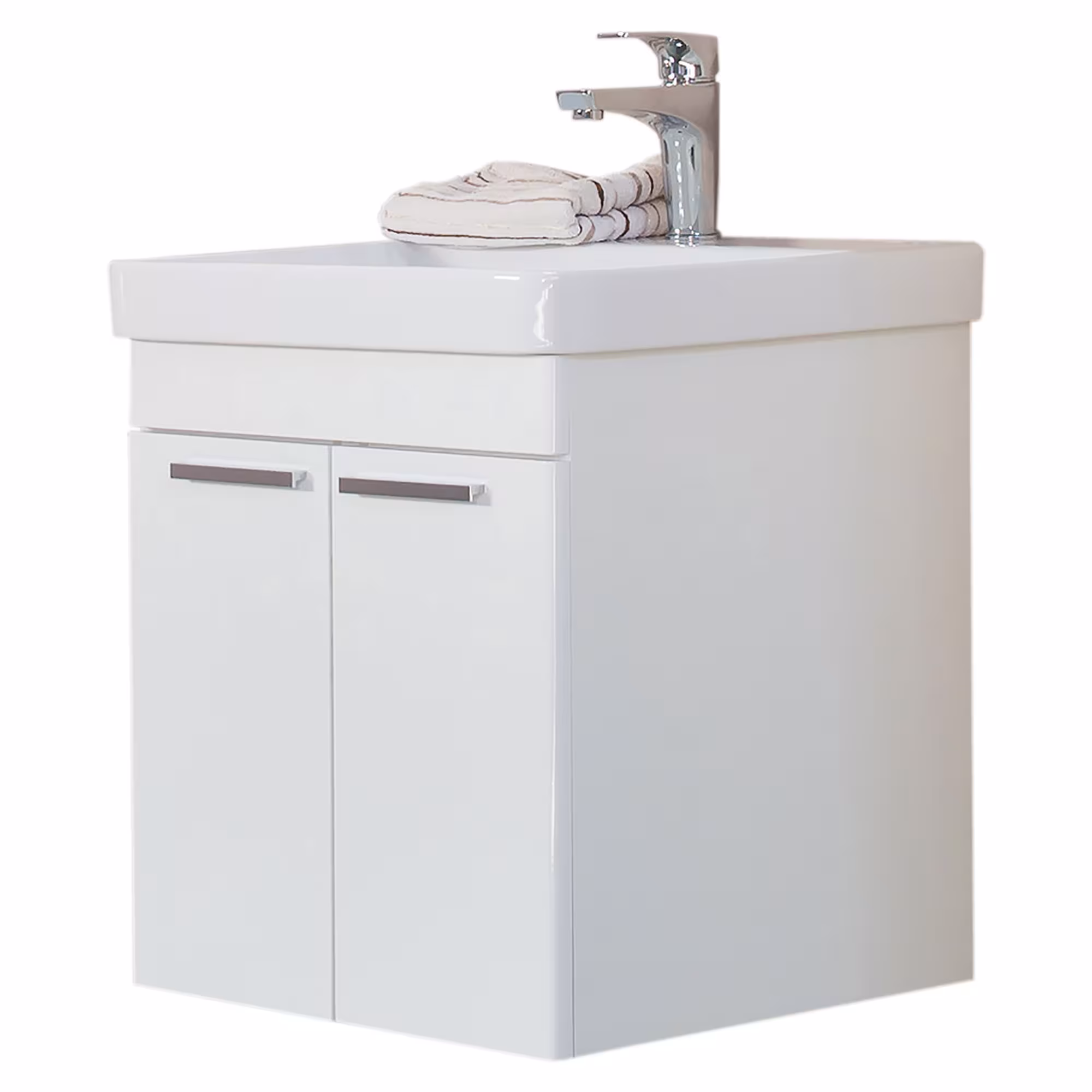Lavabo con mobile "LUXURY" Mobile con ante battenti da 60 cm, set di mobili da bagno, art. n. 1999664