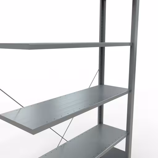 Figure n° 13 de l'article, étagère de bureau, système enfichable MULTIplus85, 2000 x 1000 x 300 mm, 6 étagères, traverse, galvanisée, sans barre d'arrêt du groupe de produits étagères de bureau de Schulte Lagertechnik