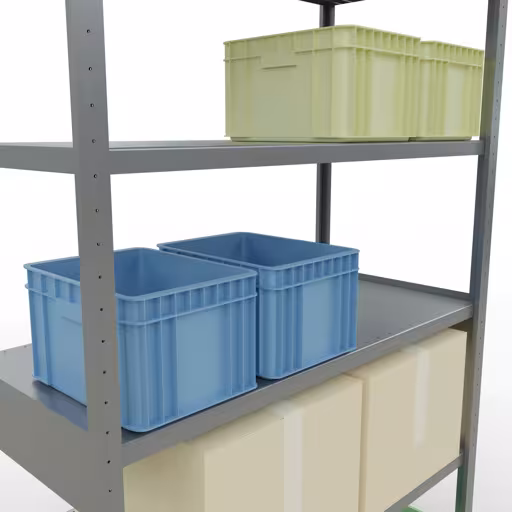 Image du produit n° 12 de l'article étagère de base du système enfichable 2500x1300x600 mm, type 250 kg, galvanisée Figure n° 12 de l'article étagère de base du système enfichable 2500x1300x600 mm, type 250 kg, galvanisée du groupe de produits du système enfichable de la marque Schulte Lagertechnik