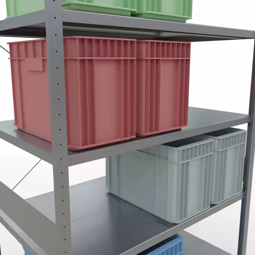 Figure n° 12 de l'article étagère de base du système enfichable 3000x1300x800 mm, type 250 kg, galvanisée du groupe de produits du système enfichable de la marque Schulte Lagertechnik