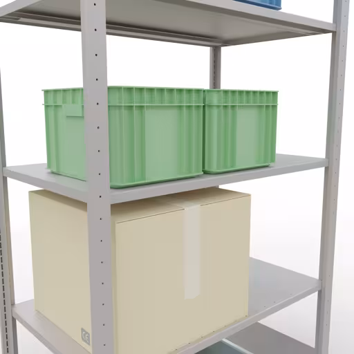 Étagère de base, étagère, système enfichable MULTIplus150, 2000 x 1000 x 600 mm, 5 étagères, gris clair RAL 7035 de Schulte Lagertechnik avec le réf. 32660-LR