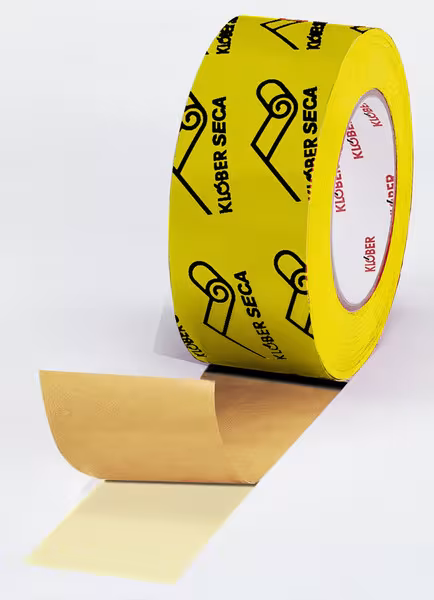 Nastro adesivo portacarta Seca, larghezza 60 mm, rotolo da 40 m della Klöber Nastro adesivo portacarta Seca, larghezza 60 mm, rotolo da 40 m, sottofondi e barriere al vapore, articolo n. KU0127-01