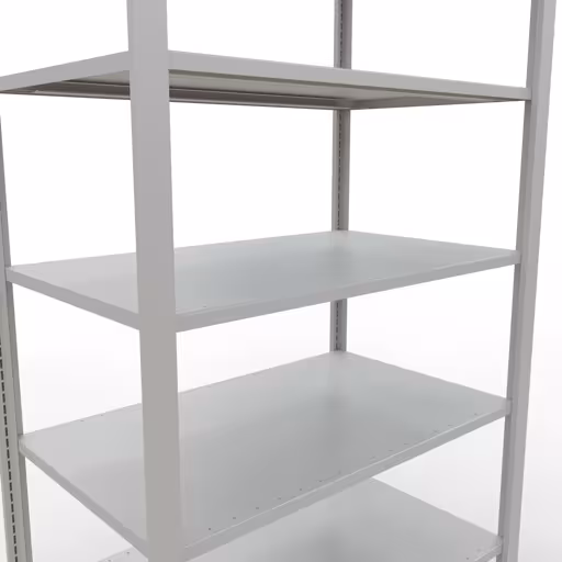 Étagère de base, étagère de bureau, système enfichable MULTIplus150, 2300 x 1000 x 600 mm (HxLxP), 7 étagères, , , gris clair de Schulte Lagertechnik de la catégorie étagères de bureau
