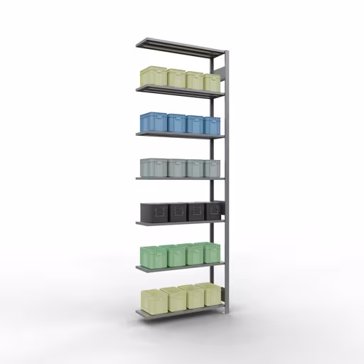 Figure n° 15 de l'article étagère complémentaire, étagère à étagères, système enfichable MULTIplus85, 3000 x 1000 x 300 mm, 7 étagères, galvanisé du groupe de produits système enfichable de la marque Schulte Lagertechnik
