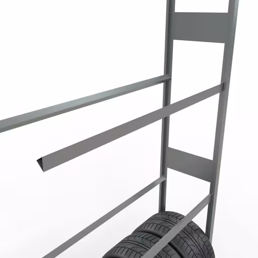Figura n. 7 dell'articolo scaffale aggiuntivo, portaruote/pneumatico, 4500 x 1300 x 400 mm, zincato, 6 livelli di stoccaggio con carico dello scomparto di 150 kg per livello dal gruppo di prodotti degli scaffali a ripiani della marca Schulte Lagertechnik
