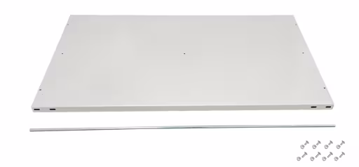 Zusatz-Fachboden MULTIplus150 1300 x 600, RAL 7035 lichtgrau, inkl. 4 Schrauben + Muttern und Mittelanschag aus der Kategorie Zubehör mit der Artikelnummer 37561-A-MA