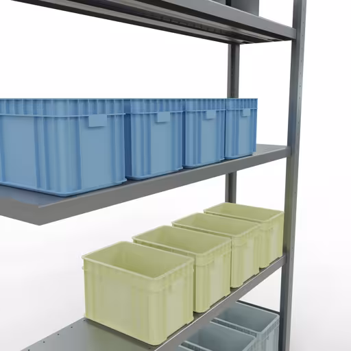 Figure n° 9 de l'article système d'étagères enfichables MULTIplus250, 2000 x 1300 x 300 mm, 5 étagères, galvanisé du groupe de produits système enfichable de Schulte Lagertechnik