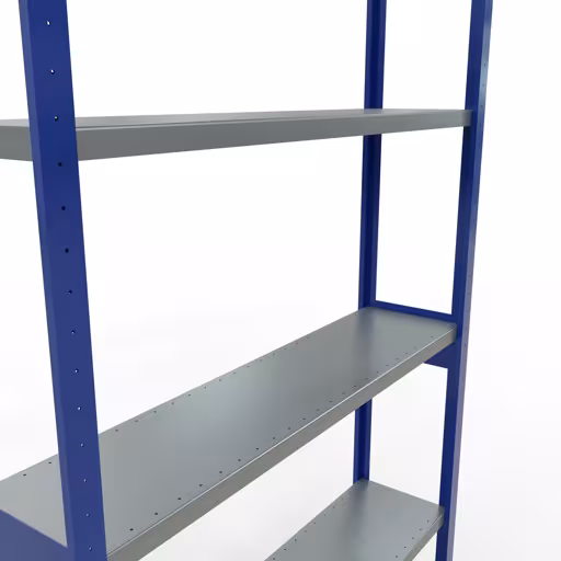 Figure n° 14 de l'article étagère de base, étagère, système enfichable MULTIplus250, 3000 x 1300 x 300 mm, 7 étagères, RAL 5010 bleu gentiane/galvanisé du groupe de produits système enfichable de Schulte Lagertechnik