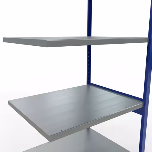Rayonnage supplémentaire, étagère, système enfichable MULTIplus250, 3000 x 1000 x 800 mm, 7 étagères, RAL 5010 bleu gentiane/galvanisé de Schulte Lagertechnik de la catégorie système enfichable