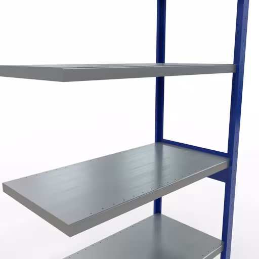 Rayonnage supplémentaire, rayonnage à étagères, système enfichable MULTIplus250, 2500 x 1000 x 500 mm, 6 étagères, RAL 5010 bleu gentiane/galvanisé de Schulte Lagertechnik avec le numéro d'article. 12956-LR-B